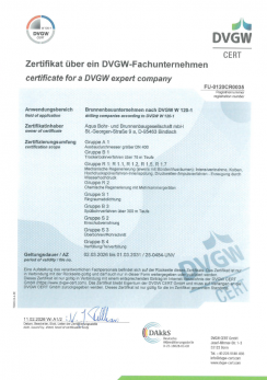 Zertifikat über ein DGVW Fachunternehmen 2026 - Vorschaubild